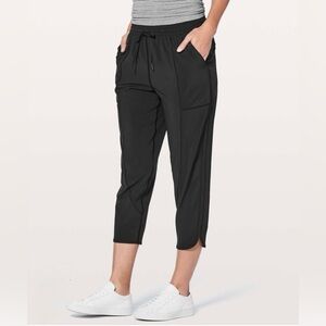 Lululemon Final Play Crop Pants Womens Size 12 Black 23" Swift Quick Dry
